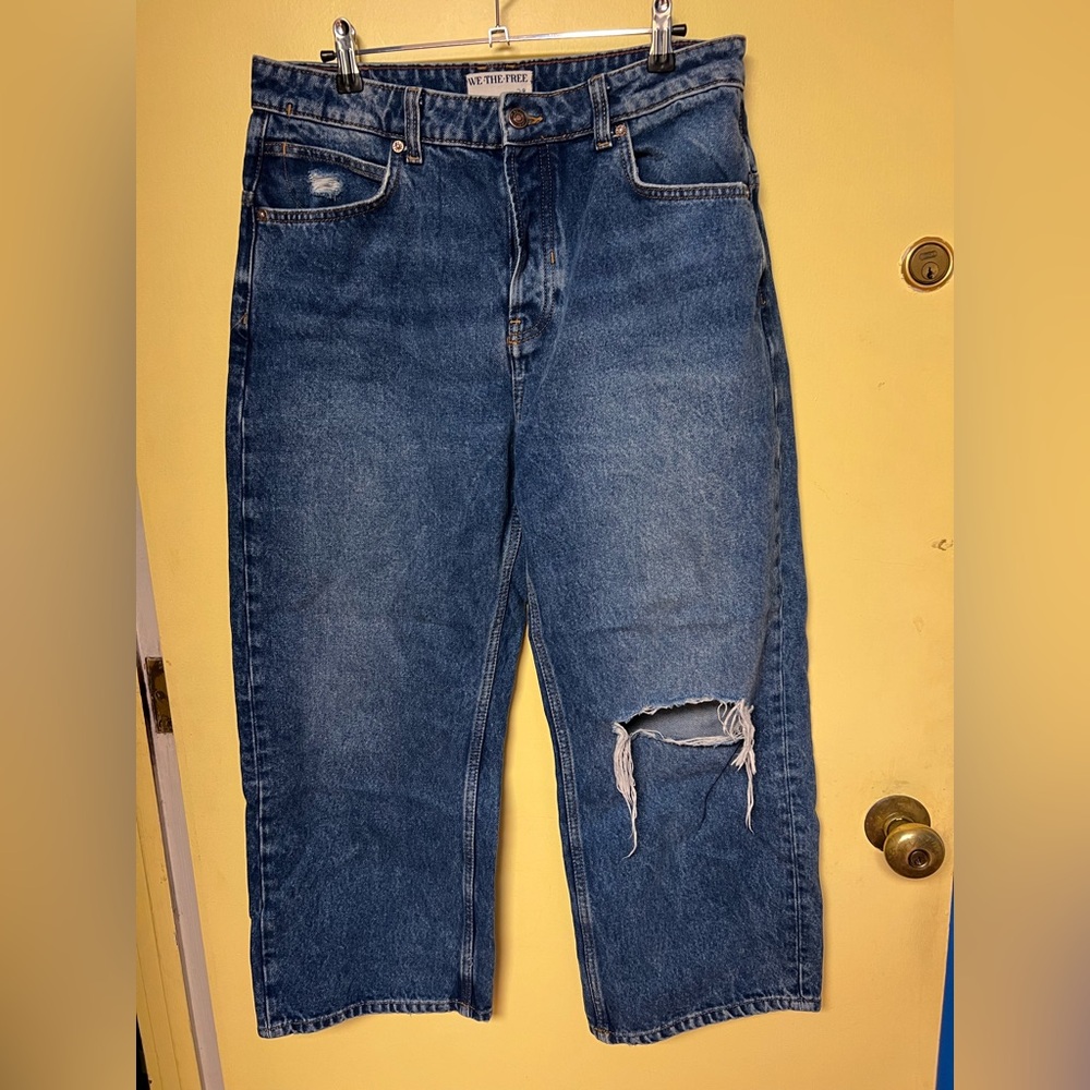 Free People High-Rise Distressed Blue Women’s Jeans